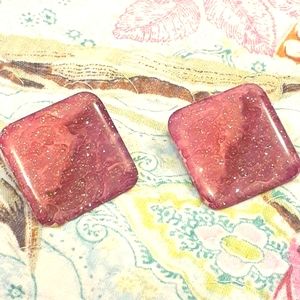 4 for $25- NWT Artisan Enamel Earrings in Pink